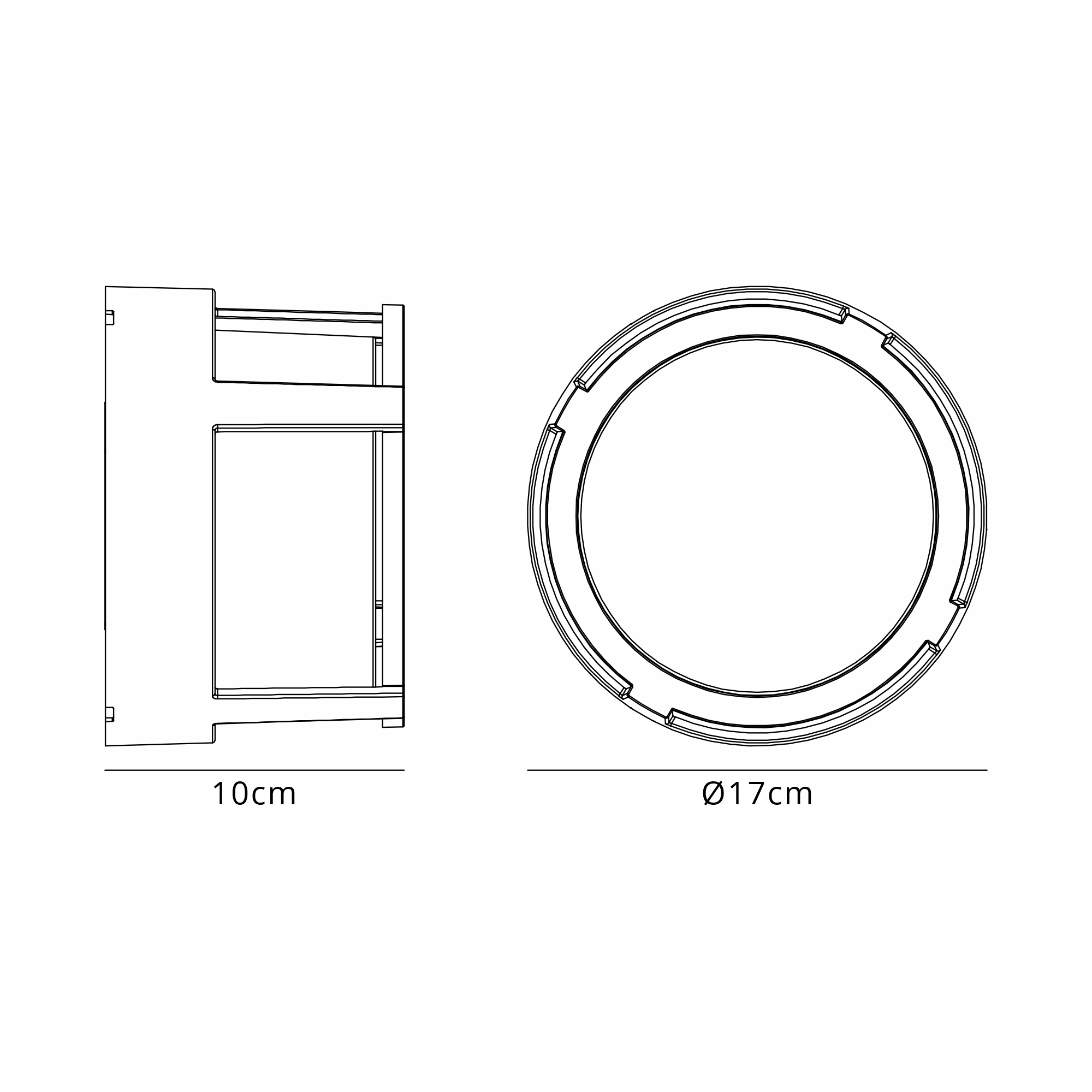 M8859  Creek Round Open Frame Ceiling/Wall Light, 15W LED, CCT, IP65 Outdoor, Rust Brown